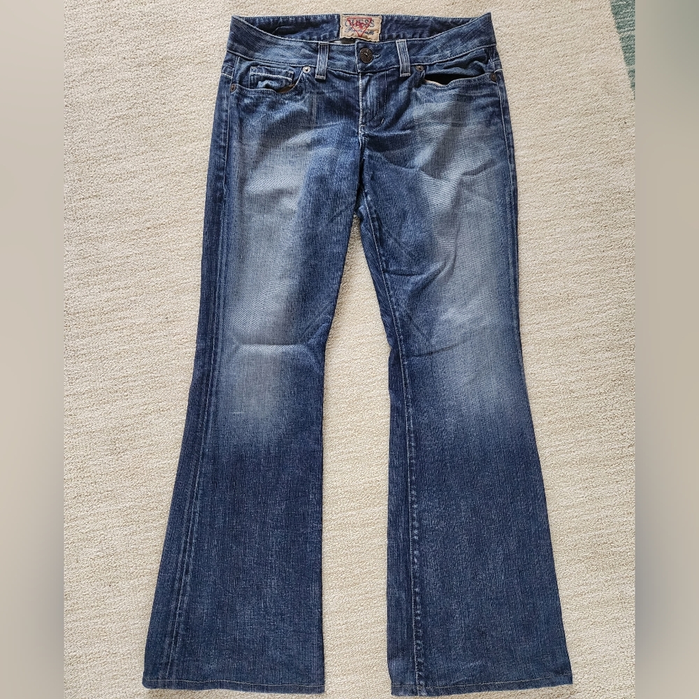 Guess Premium Bootleg Jeans with Back Pocket Details